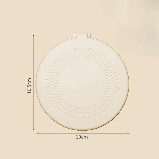 Yellow LED Travel Makeup Mirror - Rechargeable Compact Mirror with 3 Color Lights, 1x/5x Magnification & Smart Auto On/Off