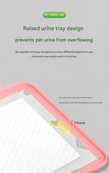 Black Reusable Silicone Pet Pee Pad Holder - Non-Slip Training Tray with Spill-Proof Edges for Dogs & Puppies(62cm x 42cm) - Top-Down View