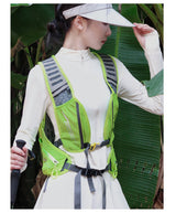 Red Lightweight 16L Outdoor Cycling & Hiking Backpack - Water-Repellent Nylon Daypack with Reflective Strips - Extra Image