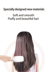 Black Advanced 3-in-1 Scalp & Hair Care Massage Comb - Red Light Therapy, EMS Microcurrent & Vibration for Healthy Hair Growth - Close-Up Angle