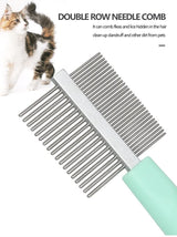 Blue Complete 5-in-1 Pet Grooming Care Kit - Professional Deshedding Brushes, Combs & Nail Clippers Set for Dogs & Cats - Low Angle