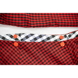 Black and Red Checkered Comfortable Pet Sling Carrier for Small Dogs & Cats - Breathable Cotton Checkered Bag, Hands-Free, Safety Features - Rear View