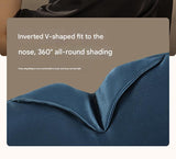 Blue Luxury 19 Momme Mulberry Silk Sleep Mask - Total Blackout Comfort, Wide Design & Adjustable Strap - Top-Down View