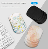 Grey Ergonomic Mouse Pad with 3D Silicone Gel Wrist Rest - Stylish Comfort & Support for Office & Home - Side View