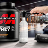 Black 2-Pack No-Spill Sliding Scoop & Funnel - Mess-Free for Protein Powder, Coffee, Formula - Rear View