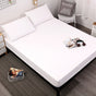 White Queen Size Waterproof Fitted Mattress Protector - Soft & Breathable Bed Cover, Hypoallergenic, Deep Pocket (152x190x30cm)