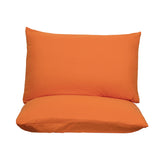 Orange Ultra Soft Brushed Waterproof Pillow Protectors (Set of 2) - 50x70cm, Stain & Spill Guard for Bed Pillows(Note: pillow core not included)