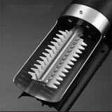Black Cordless Electric Fish Scaler - Rechargeable 3000mAh Power, Stainless Steel Blade, Mess-Free Fish Cleaning Tool - Top-Down View