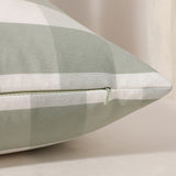 Green Solid Color Set of 2 Decorative Cushion Covers - 45x45cm, Soft Polyester (Inserts Not Included) - Side View