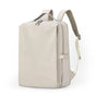 Beige Slim Minimalist Laptop Backpack - Shockproof & Anti-Theft Design, Travel-Friendly with Luggage Strap, Water-Resistant
