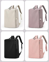 Purple Slim Minimalist Laptop Backpack - Shockproof & Anti-Theft Design, Travel-Friendly with Luggage Strap, Water-Resistant - Front View