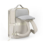 Black Slim Minimalist Laptop Backpack - Shockproof & Anti-Theft Design, Travel-Friendly with Luggage Strap, Water-Resistant