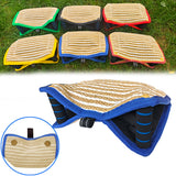 Yellow and Khaki Heavy Duty Jute Dog Bite Pillow - Professional Training Tug Toy with 3 Handles for Schutzhund, K9, Agility & Bite Work - Front View