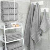 Khaki Luxury 6-Piece Combed Cotton Towel Bale Set - Ultra Soft & Absorbent Bath, Hand, Face Towels