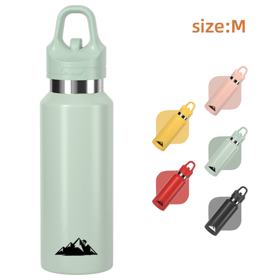 Green 480ml Insulated Stainless Steel Water Bottle - Leakproof One-Click Lid Thermal Flask for Hot & Cold Drinks