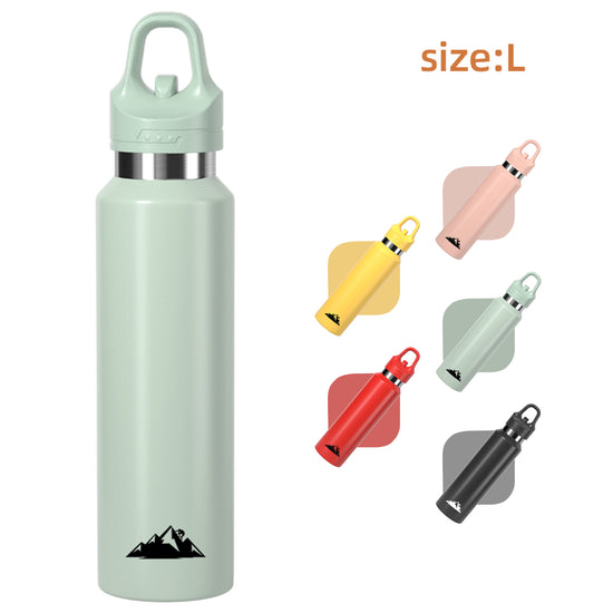 Green 680ml Insulated Stainless Steel Water Bottle - Leakproof One-Click Lid Thermal Flask for Hot & Cold Drinks