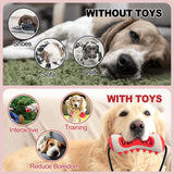 Yellow Interactive Dog Suction Cup Tug Toy - Durable TPR Chew & Treat Dispenser for Teeth Cleaning & Solo Play - Rear View