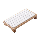 White Natural Diatomaceous Earth Absorbent Drying Tray with Bamboo Base - Quick-Dry Stone Mat for Kitchen & Bathroom Sink