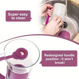 Purple Precision Batter Dispenser with Measurement Marks - 900ml Easy Pour for Pancakes, Cupcakes & Waffles - 45-Degree Angle