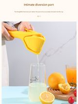 3 Pcs Green Easy-Squeeze Manual Citrus Juicer - Durable Lemon & Orange Squeezer with Pour Spout, Food-Grade PP - 45-Degree Angle