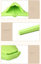 3 Pcs Yellow Easy-Squeeze Manual Citrus Juicer - Durable Lemon & Orange Squeezer with Pour Spout, Food-Grade PP - Rear View