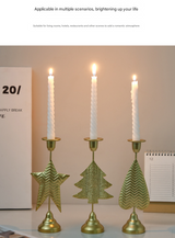 White Elegant Star Metal Candlestick Holder - Decorative Taper Candle Stand for Home, Tabletop & Special Occasions - Side View