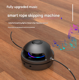 Blue Smart Electric Jump Rope Machine with Bluetooth Music, Remote Control & LED Lights - Front View