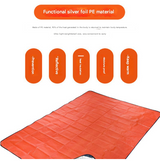 Heavy Duty PE Emergency Survival Blanket - Waterproof Thermal Reflective Tarp (Orange/Silver) - Front View
