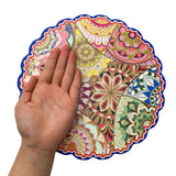 Circular Pattern Set of 2 Cartoon PVC Coil Entrance Mats - Non-Slip Dirt Trapping Door Mats (50x80cm) - Front View