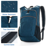 Black Ultra Lightweight Packable Backpack - Foldable Daypack for Hiking & Travel - Top-Down View
