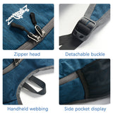 Black Ultra Lightweight Packable Backpack - Foldable Daypack for Hiking & Travel - Rear View