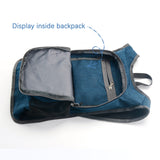 Black Ultra Lightweight Packable Backpack - Foldable Daypack for Hiking & Travel - Low Angle