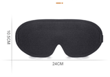 Black Set of 2 3D Contoured Sleep Eye Masks - Total Blackout Memory Foam Blindfold with Lycra - Top-Down View