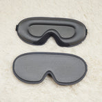 Grey Set of 2 3D Contoured Sleep Eye Masks - Total Blackout Memory Foam Blindfold with Lycra