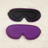 Purple Set of 2 3D Contoured Sleep Eye Masks - Total Blackout Memory Foam Blindfold with Lycra