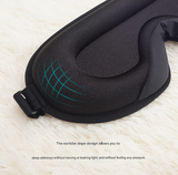 Red Set of 2 3D Contoured Sleep Eye Masks - Total Blackout Memory Foam Blindfold with Lycra - Front View