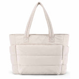 Beige Large Capacity Nylon Tote Bag for Women - Fashionable Travel Shoulder & Crossbody Handbag