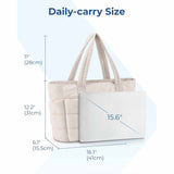 Light Purple Large Capacity Nylon Tote Bag for Women - Fashionable Travel Shoulder & Crossbody Handbag - Front View