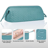 Green Hair Styler Travel Case - Protective Storage Organizer Bag for Dryer, Curling Iron & Accessories - Side View