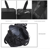 Grey Men's Large Capacity Sports Duffel Bag with Wet/Dry Separation Pocket - Travel & Gym Tote - Side View