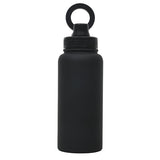 Black Premium 35oz Stainless Steel Insulated Sports Bottle with Magnetic Phone Holder Lid