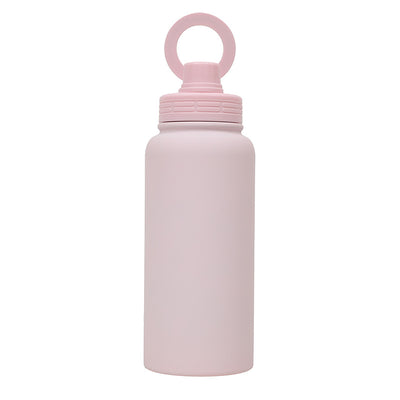 Pink Premium 35oz Stainless Steel Insulated Sports Bottle with Magnetic Phone Holder Lid