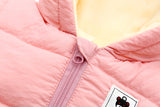 Suitable For Height 66cm Dark Blue Baby & Toddler Hooded Padded Snowsuit - Fleece Lined Winter Romper Outerwear - Side View