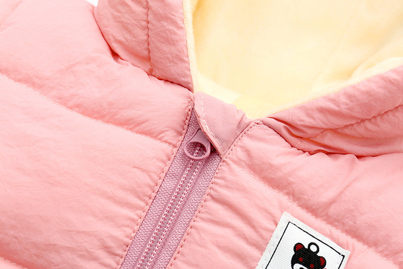 Suitable For Height 73cm Dark Blue Baby & Toddler Hooded Padded Snowsuit - Fleece Lined Winter Romper Outerwear