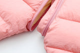 Suitable For Height 90cm Black Baby & Toddler Hooded Padded Snowsuit - Fleece Lined Winter Romper Outerwear - Top-Down View