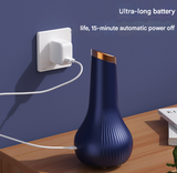 White Electric Meridian Scraping Massager with Air Release Valve - Full Body Suction Therapy, 16.6x8.4cm - Side View