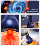 White Electric Meridian Scraping Massager with Air Release Valve - Full Body Suction Therapy, 16.6x8.4cm - Top-Down View