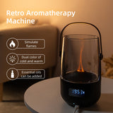 Creative Retro Flame Essential Oil Diffuser - Portable Humidifier for Office, Bedroom & Camping - Front View