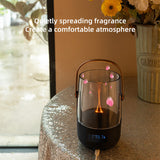 Creative Retro Flame Essential Oil Diffuser - Portable Humidifier for Office, Bedroom & Camping - Top-Down View