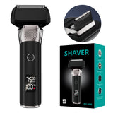 Black Reciprocating 5-Blade Beard Trimmer - Waterproof Electric Razor for Full-Body Use